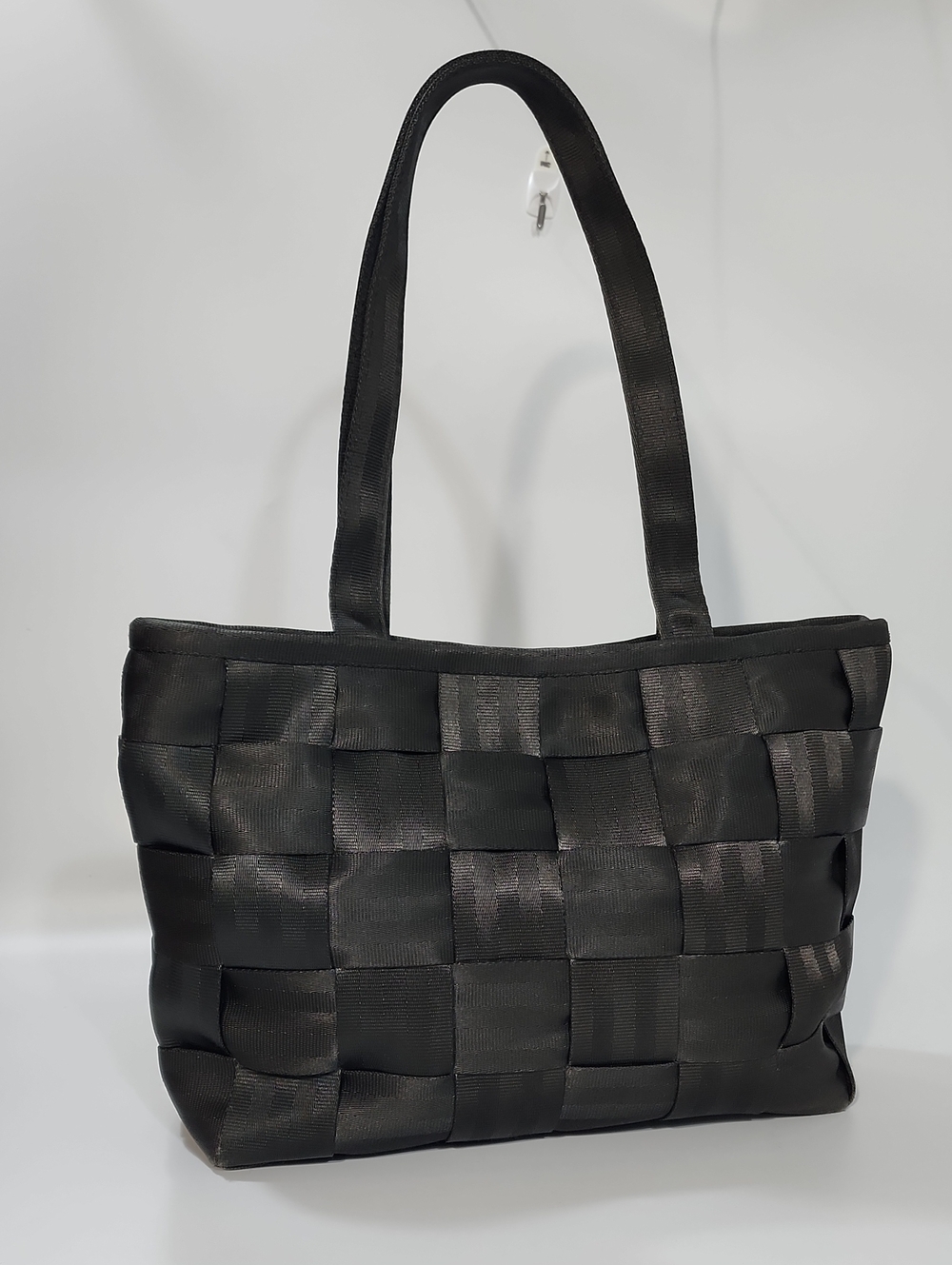 Vintage Harveys Original Seatbelt Bag Charcoal Gray Tote Red Tag Early 2000s USA